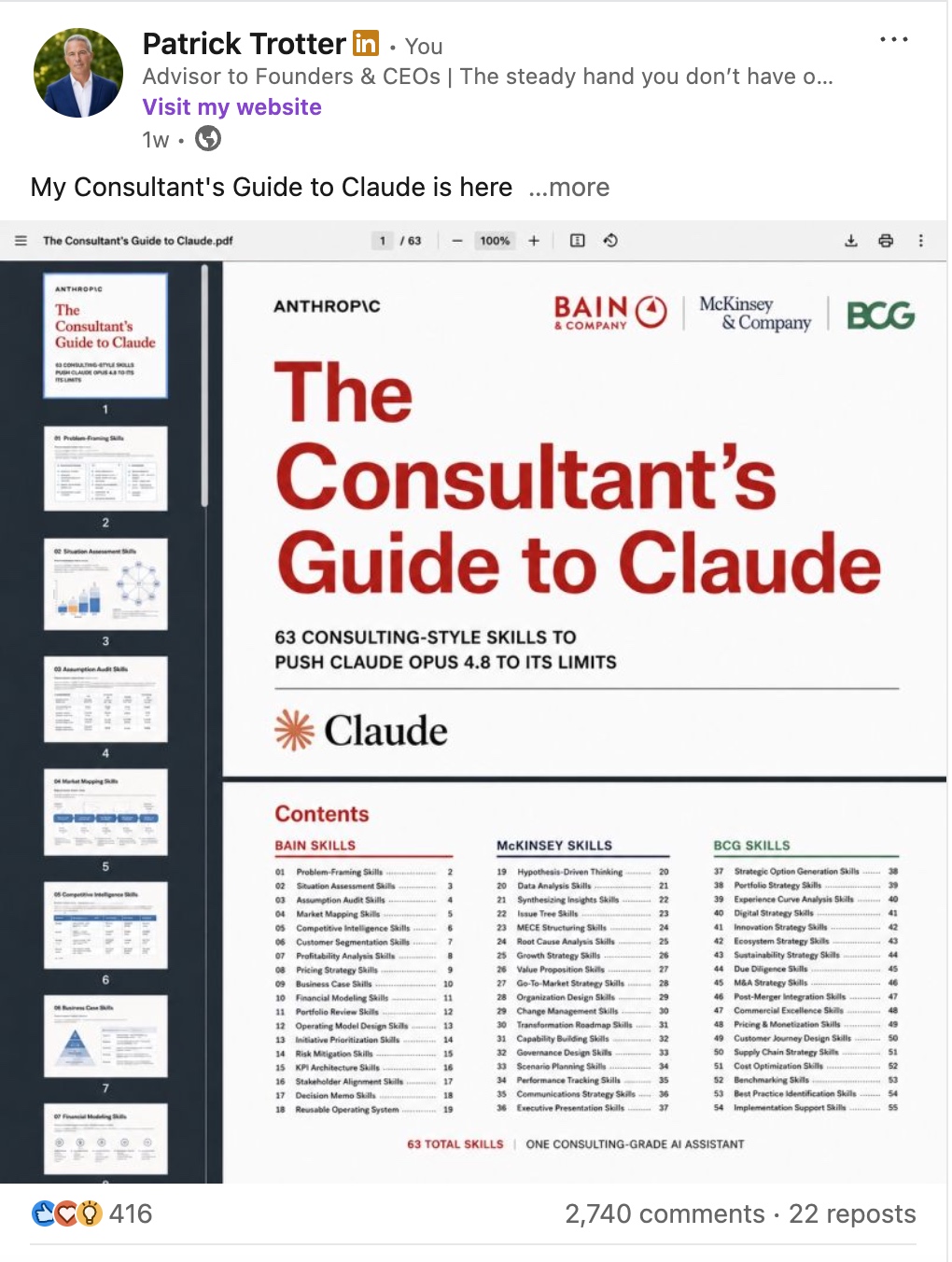 Consultant / Advisory case study